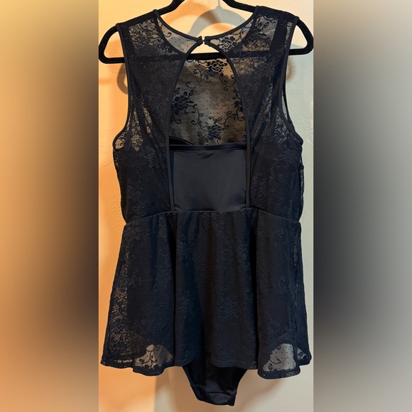Torrid Black One Piece Swimwear with Lace Detail - Picture 5 of 9